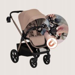 Lionelo Carmine Καρότσι Βρεφικό 3 σε 1 έως 22kg Beige Sand - Image 11