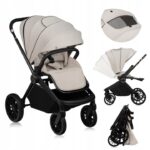 Lionelo Mika Plus Καρότσι Βρεφικό με Αναστροφή έως 22 kg Beige Sand