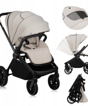 Lionelo Mika Plus Καρότσι Βρεφικό με Αναστροφή έως 22 kg Beige Sand