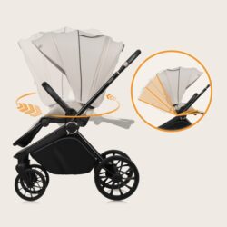 Lionelo Mika Plus Καρότσι Βρεφικό με Αναστροφή έως 22 kg Beige Sand - Image 10