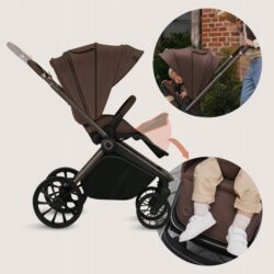 Lionelo Mika Plus Καρότσι Βρεφικό με Αναστροφή έως 22 kg Mocha Mousse - Image 9