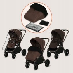 Lionelo Mika Plus Καρότσι Βρεφικό με Αναστροφή έως 22 kg Mocha Mousse - Image 11