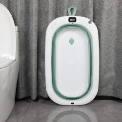 X-treme Baby Πτυσσόμενο Μπάνιο Με Θερμόμετρο Green - Image 2