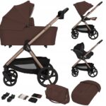 Lionelo Carmine Καρότσι Βρεφικό 3 σε 1 έως 22kg Chocolate