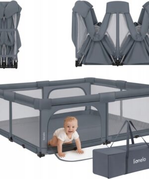 Lionelo Florence XL Easy Fold Πάρκο 180X200cm Gray Stone