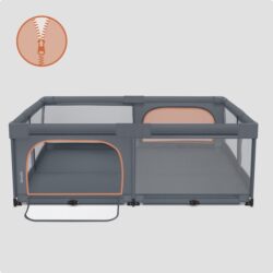Lionelo Florence XL Easy Fold Πάρκο 180X200cm Gray Stone - Image 9