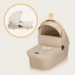Lionelo Meril Καρότσι Βρεφικό έως 22kg 3 σε 1 Beige Sand - Image 8