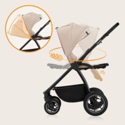 Lionelo Meril Καρότσι Βρεφικό έως 22kg 3 σε 1 Beige Sand - Image 9