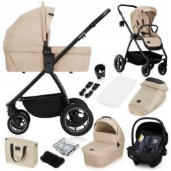 Lionelo Meril Καρότσι Βρεφικό έως 22kg 3 σε 1 Beige Sand