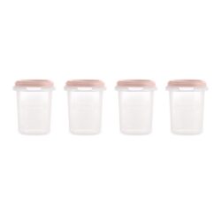 Miniland Σετ 4 Αποθήκευσης Hermisized 250 Ml Blush