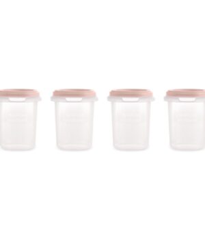Miniland Σετ 4 Αποθήκευσης Hermisized 250 Ml Blush