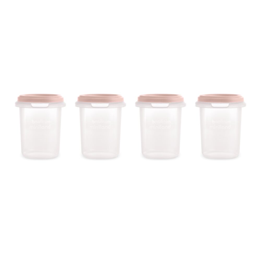 miniland-set-4-hermisized-250-ml-blush Miniland Σετ 4 Αποθήκευσης Hermisized 250 Ml Blush - Image 1