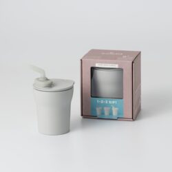 Miniware Des.15 Ποτηράκι PLA με καλαμάκι Σιλικόνης Γκρι - Image 3