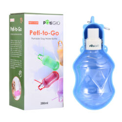 PETIGIO ΦΟΡΗΤΟ ΜΠΟΥΚΑΛΙ ΝΕΡΟΥ ΓΙΑ ΣΚΥΛΟΥΣ 280 ML ΜΠΛΕ