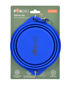 Petigio Μπολ Ταξιδίου Από Σιλικόνη Για Κατοικίδια Μπλέ