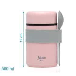 Kiokids Βρεφικό Θερμός Φαγητού με Κουταλάκι Ροζ 500ml. - Image 5