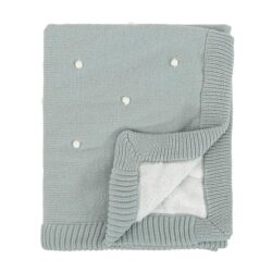 Bimbidreams Κουβέρτα Πλεκτή με Fleece Coralina Μέντα 80x110εκ. - Image 6