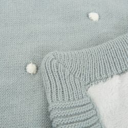 Bimbidreams Κουβέρτα Πλεκτή με Fleece Coralina Μέντα 80x110εκ. - Image 8