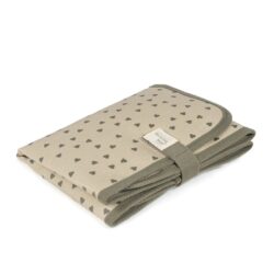 Walking Mum Αλλαξιέρα Στρωματάκι Poppy Olive Hearts - Image 4