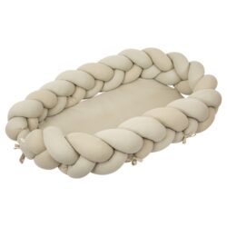 Bimbidreams Βρεφική Φωλιά Ύπνου Πλεξούδα με Memory Foam "Sand" 85x62 εκ. - Image 5