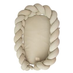 Bimbidreams Βρεφική Φωλιά Ύπνου Πλεξούδα με Memory Foam "Sand" 85x62 εκ. - Image 6