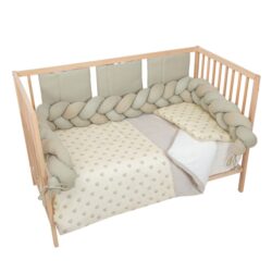 Bimbidreams Βρεφική Φωλιά Ύπνου Πλεξούδα με Memory Foam "Sand" 85x62 εκ. - Image 8