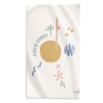 Saro Πετσέτα Παραλίας Microfiber Good Vibes 90x160εκ.