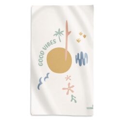 Saro Πετσέτα Παραλίας Microfiber Good Vibes 90x160εκ.