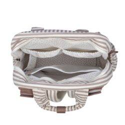 Walking Mum Τσάντα Αλλαξιέρα Backpack Praline Strips Moka - Image 3