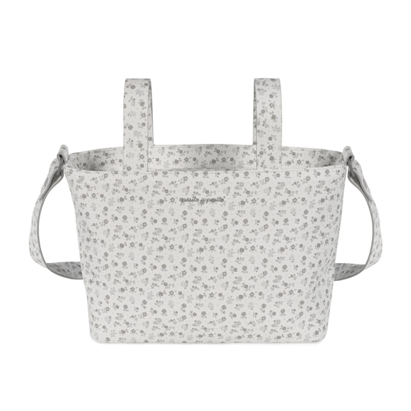 photo Pasito a Pasito Τσάντα Αλλαξιέρα Little Bloom Flowers Grey Mini 37x24x13εκ. - Image 1