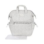 Pasito a Pasito Τσάντα Αλλαξιέρα Backpack Little Bloom Flowers Grey