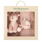 Bimbidreams Σετ Δώρου Κουβέρτα Αγκαλιάς με Μουσικό Παιχνίδι & Κουδουνίστρα Monet