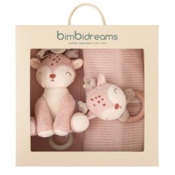 Bimbidreams Σετ Δώρου Κουβέρτα Αγκαλιάς με Μουσικό Παιχνίδι & Κουδουνίστρα Monet