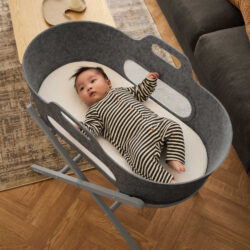 Snuz Καλαθούνα SnuzBaskit Light Grey &  Ξύλινη Βάση Dove - Image 3
