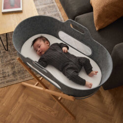 Snuz Καλαθούνα SnuzBaskit Dark Grey & Ξύλινη Βάση Natural - Image 3