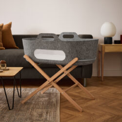 Snuz Καλαθούνα SnuzBaskit Dark Grey & Ξύλινη Βάση Natural - Image 7