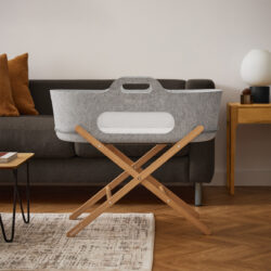 Snuz Καλαθούνα SnuzBaskit Light Grey & Ξύλινη Βάση Natural - Image 2