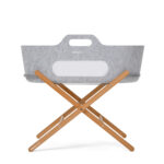 Snuz Καλαθούνα SnuzBaskit Light Grey & Ξύλινη Βάση Natural