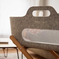 Snuz Καλαθούνα SnuzBaskit Light Grey & Ξύλινη Βάση Natural - Image 4