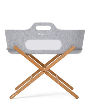Snuz Καλαθούνα SnuzBaskit Light Grey & Ξύλινη Βάση Natural