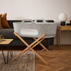Snuz Καλαθούνα SnuzBaskit Light Grey & Ξύλινη Βάση Natural - Image 7