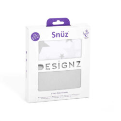 Snuz Σετ Σεντόνια 2 Τμχ Για Λίκνο 44 x 80cm Grey Stars - Image 2