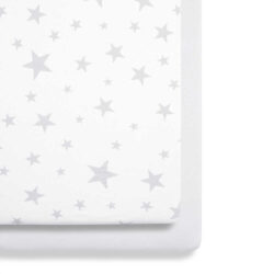 Snuz Σετ Σεντόνια 2 Τμχ Για Λίκνο 44 x 80cm Grey Stars
