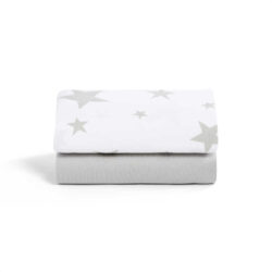 Snuz Σετ Σεντόνια 2 Τμχ Για Λίκνο 44 x 80cm Grey Stars - Image 4