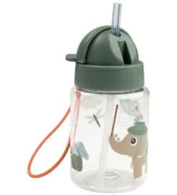 Done By Deer Παγούρι με Καλαμάκι Tiny trails Green 280 ml