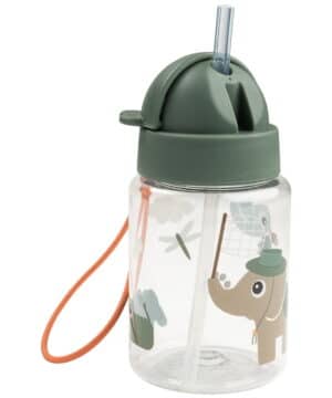 Done By Deer Παγούρι με Καλαμάκι Tiny trails Green 280 ml