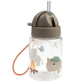 Done By Deer Παγούρι με Καλαμάκι Tiny trails Sand 280 ml