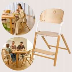 Lionelo Celia Set Ρηλάξ & Καρεκλάκι φαγητού 4 σε 1 White Natural Wood - Image 8