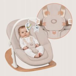 Lionelo Celia Set Ρηλάξ & Καρεκλάκι φαγητού 4 σε 1 White Natural Wood - Image 10