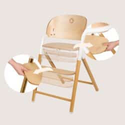 Lionelo Celia Set Ρηλάξ & Καρεκλάκι φαγητού 4 σε 1 White Natural Wood - Image 11